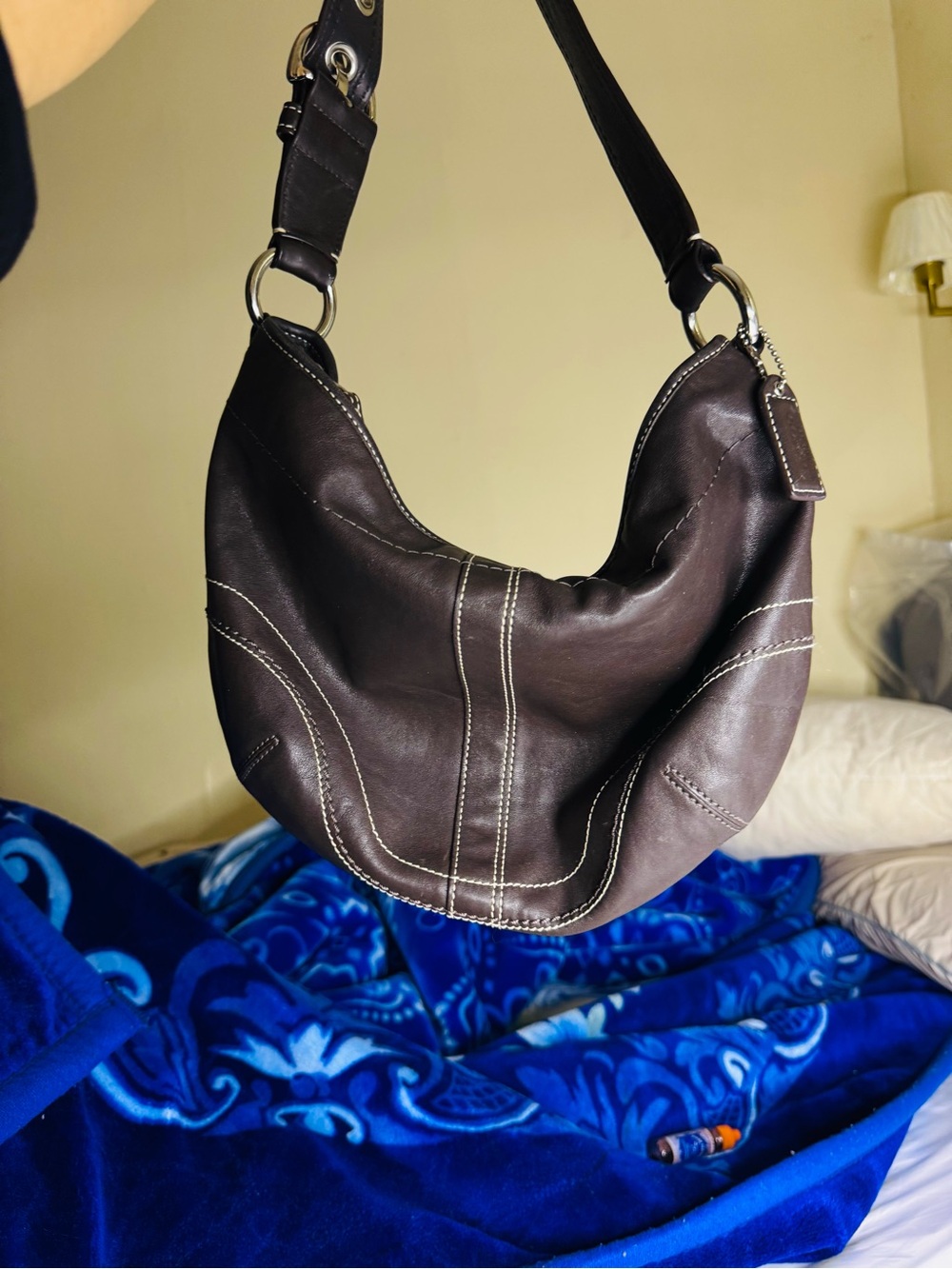 Coach vintage Classic Leather Hobo Shoulder Bag - Brown